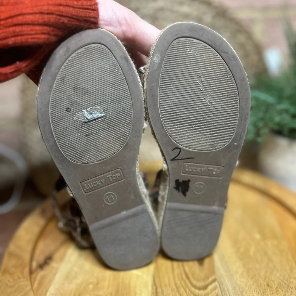 Lucky Top Girl’s Animal Print Sandals